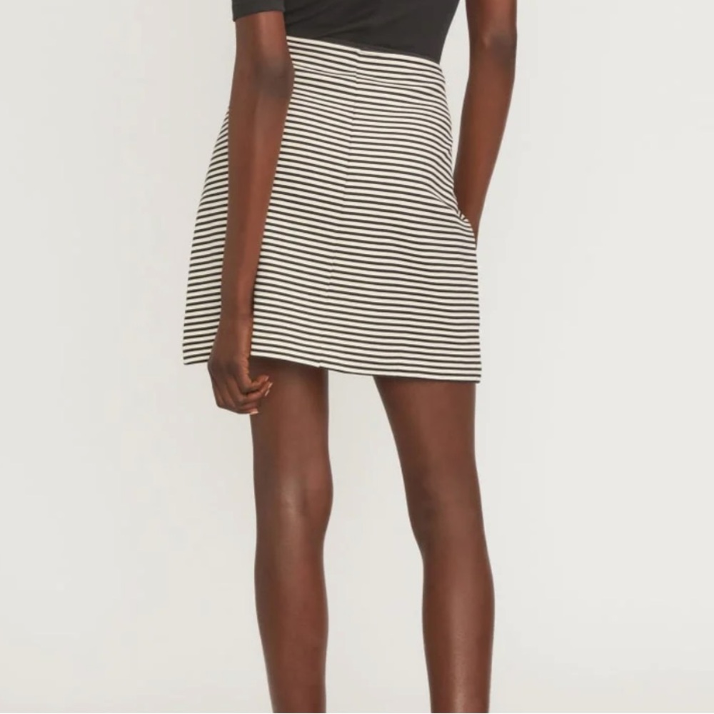 Everlane Black and White Striped Skirt - Picture 3 of 8